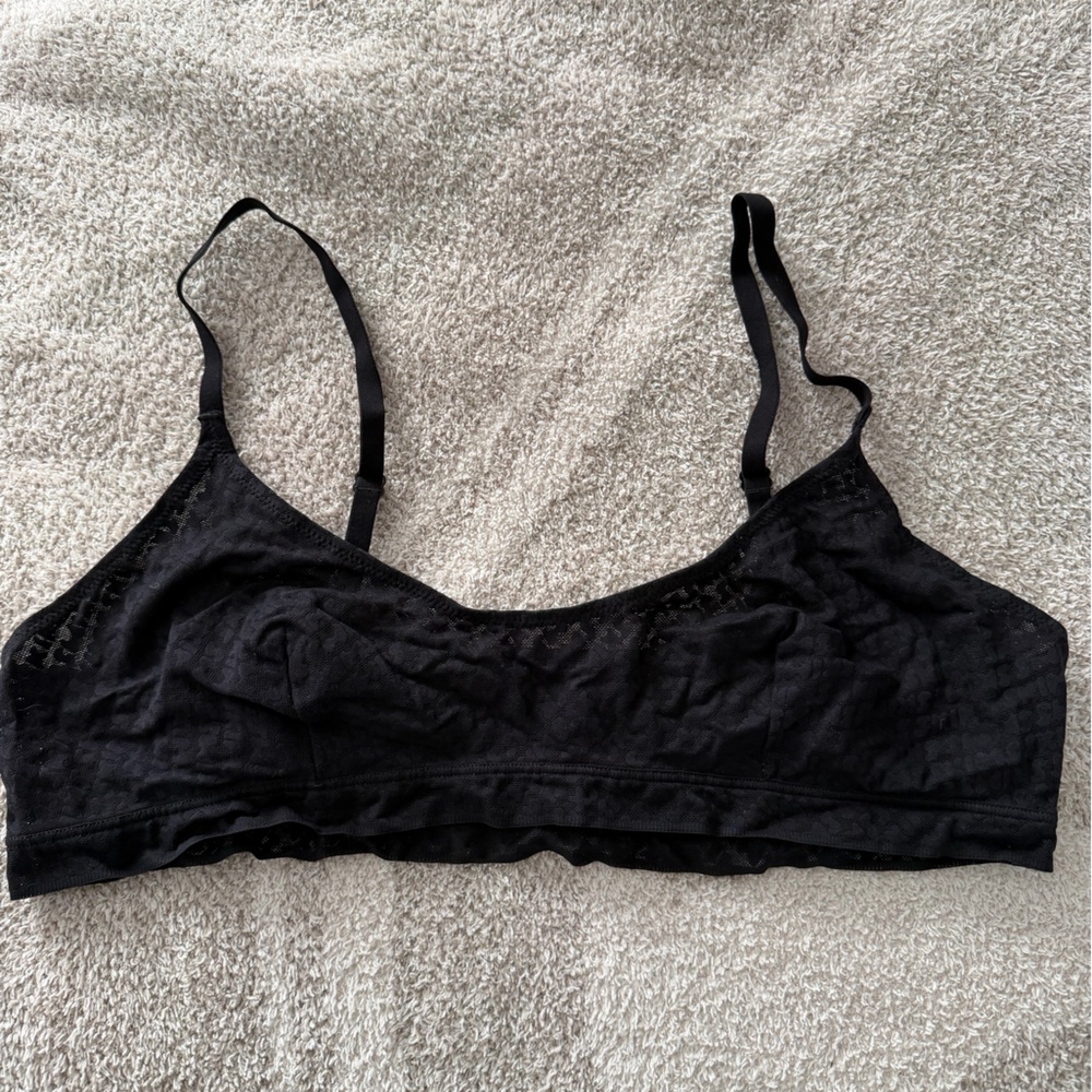 Skims LOGO MESH SCOOPED BRALETTE